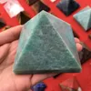 6cm Natural amazonite pyramid quartz crystal pyramid healing amazon stone pyramid for home decoration