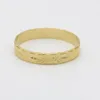 Infant Bangle Unopen Bracelet 18k Yellow Gold Filled Lovely Engraved Baby Jewelry Diameter 42mm Birthday Gift