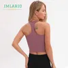 Imlario Slim Fit Gym Yoga Muscle Tank Top Vital Solid Fitness Running Crop 여성 레이서 백 스포츠 통근 T 셔츠 소매가