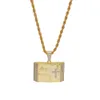 Mode guld nya pläterade CZ kubiska zirkoniuminläggningsheliga bibel korskedjan halsband personaliserade mens hip hop rappar smycken gåvor till killar