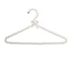 Vit 40cm Vuxen Plasthängare Pearl Hangers för Kläder Pinnar Princess Clothespins Bröllopsklänning Hängare Sn1128