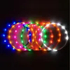 LED Pet Dog Collar Rechargeable USB Adjustable Flashing Cat Puppy Collar Safety In Night Fits All Pet Silicone Dogs Collars DBC BH2855