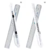 2 pcs/set Skin Marker Eyebrow Marker Pen Tattoo Skin Marker Pen With Measuring Ruler Microblading Positioning Tool