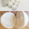 Ull tvätt bollar för torktumlare tvättmaskin premium ull torkbollar återanvändbar naturlig tygmjukmedel 6cm 60pcs