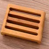 Natural Bamboo Soap Dishes Tray Holder Badrum Svål Rack Plate Box Container5220431