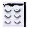 2 шага Быстрый 3 пары Магия Ложные Ресницы Самоклеящиеся Lashes Подводка Тушь для закручивания ресниц Набор Нет Клей Нет Магнит Ресницы