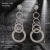 Fashiont boucles d'oreilles pendantes pour femmes designer de luxe bling diamant boucles d'oreilles pendantes cercle cristal mariée mariage fiançailles bijoux amour cadeau