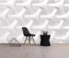 リビングルームの白い抽象的な幾何学的な壁紙フィギュアの壁のための3D壁紙の壁紙