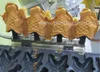 4 pz Pesce Waffle Uso Commerciale antiaderente 110 v 220 v Elettrico Digitale Gelato Taiyaki Baker Maker Macchina Stampo In Ferro Pan