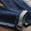 Jeans masculinos Ripped Hole Bordado Bordado Slim Pantalones para Hombre Vaqueros