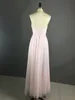 Бледно-розовые платья подружки невесты спагетти Tulle длинная горничная честь платье дешевые пользовательские товары плюс размер горячей продажи формальные платья