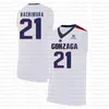 белый черный синий 21 Rui Gonzaga Bulldogs Hachimura Basketball jersey Hachimura 12 De'Andre 15 Carmelo Hunter Anthony jersey