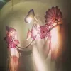 سقف كريستال قلادة تصميم متعدد الألوان الزخرفية لوحة الزجاج المنفوخ المغربية زهرة مصباح الحديثة التركية الحديثة مصابيح