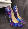 Novo colorido salto alto mulheres sapatos de vestido moda sexy feste evetn designer sapatos para mulheres plus size women sapatos 35-42