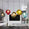 Simple Stone Glass Pendant Light Colorful Indoor G4 LED Lamp Restaurang Matsal Bar Cafe Shop Lighting Fixture AC110-2652518