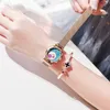 Reloj DOM para mujer, reloj de pulsera de cuarzo con hebilla magnética de lujo, reloj de pulsera de cuarzo, relojes de oro rosa para mujer, G-1257GK-1M318Y zegarek damsk