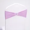 Stretch Spandex Sash Chair Band 15*35CM Pink Chair Sash with Buckle Heart Shape for Chair Decoration