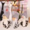 Christmas Decorations 3Pcs/Set Santa Claus Snowman Hanging Ornaments Pine Cone Xmas Tree Window Pendant Doll party kids gifts DHL WX9-1653