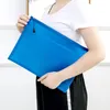 New Fashion Document Bag Grid Zipper File Folder Plastic Classified Storage Stationery Bag Thicken File Pocket Archival Bags VT1488