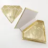 شعار مخصص بريق تغليف 3D المنك الرموش Luxry صندوق للرموش نوع الماس جولة الشكل التغليف تسمية صندوق خاص