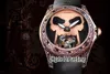 New 45mm Admiral's Cup Bubble Tattoo Carving Punk Rose Gold Black Dial Big White Skull Automatic Tourbillon Mens Watch Rubber Puretime Cool