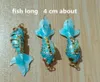 10 pezzi fatti a mano Cloisonne Fancy vivido Orecchini di pesce a oscillazione Fornitore carino a pendente a pesce rosso fai -da -te per la produzione di gioielli per la collana braccialetto