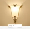 American Village Wall Lamps Copper Glass Lights Creative Living Room Bedsides Corridor Balcony Sconces230l