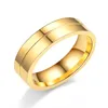 316L из нержавеющей стали алмазная пара полоса кольца Корейский версию микроинната циркона 18K золотое кольцо и размер # 5- # 14 10 шт. / Лот