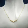 Collar de wishbone pulido de oro amarillo pulido regalo de la boda de las mujeres para los collares de la cadena de plata esterlina de Pandora con la caja original