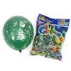 Ballongmarknad 10 tums juldekorativa ballonger 100 stycken/Lot Shopping Mall Kindergarten Bar Party Decorations Green Red Balloon