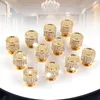 Brass 24K Gold Czech Crystal Cabinet Knobs and Handles Drawer Furnitures Cupboard Wardrobe Vintage Knobs Door Pull Handles