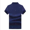 Hemd Für Männer Baumwolle Kurzarm Business Casual Print Polos Shirts Männliche Mode Atmungsaktive Tops Tees Kleidung