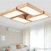 Plafonniers LED en bois pour salon foyer deckenleuchten moderne chêne LED plafonniers luminaires luminaria teto