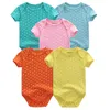 2020 baby rompers 5-pack infantil jumpsuit boygirls kläder sommar hög kvalitet randig nyfödd Ropa kläder kostym