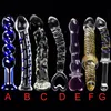 Yuelv 7 stil pyrex glas dildo för kvinnor konstgjord penis kvinnlig onanera anal butt plug g-spot stimulera vuxna sex produkter y200422