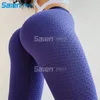 Butt Lifting Anti Celulite Sexy Leggings para Mulheres Cintura Cintura Cintura Calças de Ioga Treino Barriga Controle Calças justas Esportivas