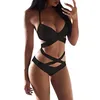 Branco Bandage Bikini brasileiro Com Push Up Grande Swimsuit Sexy Feminino Swimwear Praia do desgaste da menina do fato de banho Mulheres natação Suit Y200613