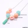 Newest Girls Beads Necklace Fashion Child Tassel Pendants Chain Necklace Kids Toddler Chunky Bubblegum Necklace Jewelry