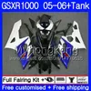 Kit + Tank för SUZUKI GSXR-1000 1000CC GSXR 1000 05 06 BODY 300HM.2 GSX-R1000 1000 CC GSX R1000 K5 Blue White Top GSXR1000 2005 2006 FAIRING
