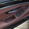 Kolfiberklistermärke för BMW 5-serie F10 F18 Car Center Console Cover Luftkonditionering Utloppsventil Dekorativ Frame Auto Tillbehör