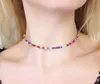 Czeski Handmade Rainbow Koraliki Choker Naszyjnik Boho Cukierki Kolor Koralik Naszyjnik Satelitarny Kobiety Moda Biżuteria Naszyjniki GB1232