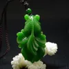 Chinese Exquisite Natural Jadeite Goldfish Hand-carved Jadeite Jade Carved Goldfish Pendant