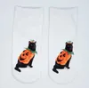 Zucca strana calza calzini Hallonween divertente stampa digitale 3D Chaussette unisex cartone animato calze casual moda cavigliera in cotone 20 stile1178175