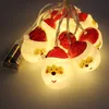 Christmas Santa Claus String Lights With 10 Led Lamps For Indoor And Outdoor Decorations 0.5W White Light