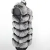 Real pälsrock vinterkvinnor 70 cm västrockar kort naturlig kappjacka