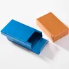 La più recente scatola di immagazzinaggio per portasigarette in lega di alluminio colorata Design innovativo per la pelle Custodia protettiva per coperchio automatico DHL di alta qualità