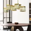 Nuovo lampadario di cristallo di lusso rettangolo oro soggiorno ristorante patch art cristallo LED lampadario hotel lampada personalizzata