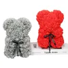 Fleurs artificielles Roses ours en peluche petite amie anniversaire saint valentin cadeau d'anniversaire pour décoration de fête de mariage 178T