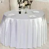 1pcs Satin Tablecloth 57''90''120'' White Black Solid Color For Wedding Birthday Party Table Cover Round Table Cloth Home Decor