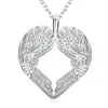 Cadeau de Noël Collier ailes de coeur d'ange collier en argent sterling plaqué STSN357, toute nouvelle mode collier en argent 925 vente directe d'usine